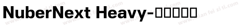 NuberNext Heavy字体转换